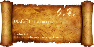 Obál Hermina névjegykártya